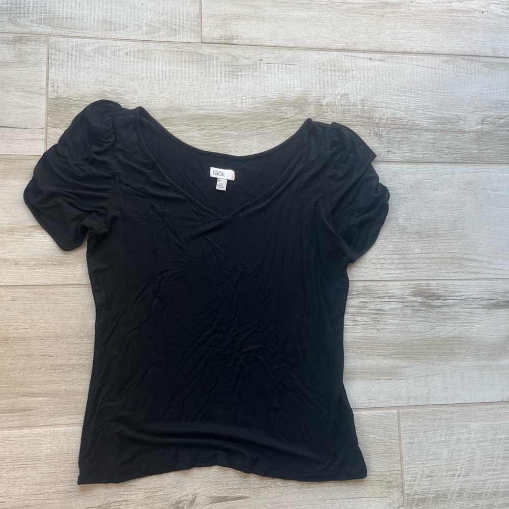 Nordstrom rack size M  V-Neck Women's Top black